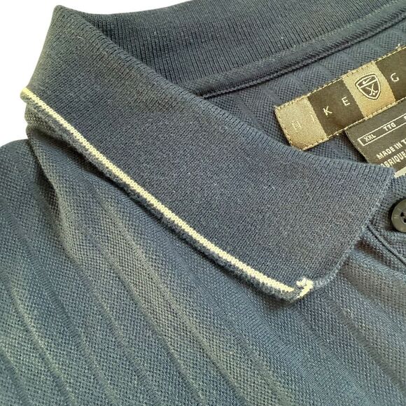 Nike Golf Polo Shirt Mens Size 2XL Dri Fit Short Sleeve Navy Blue Solid - Picture 4 of 12
